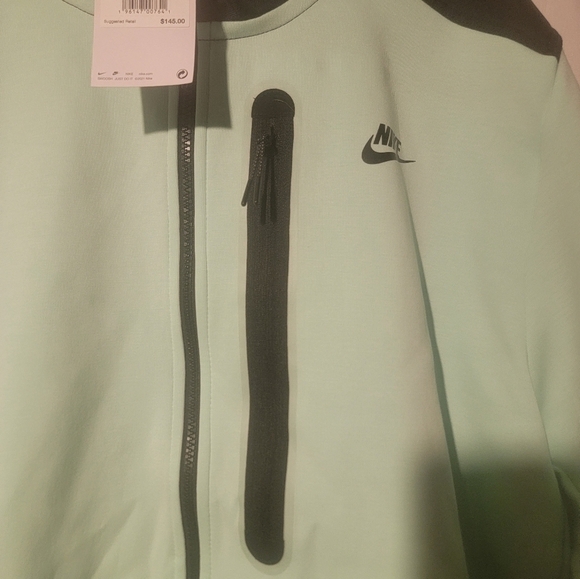 NIKE SPORTSWEAR TECH FLEECE WINDRUNNER FULL ZIP HOODIE 2XL DR6165-379 MINT - Picture 3 of 5